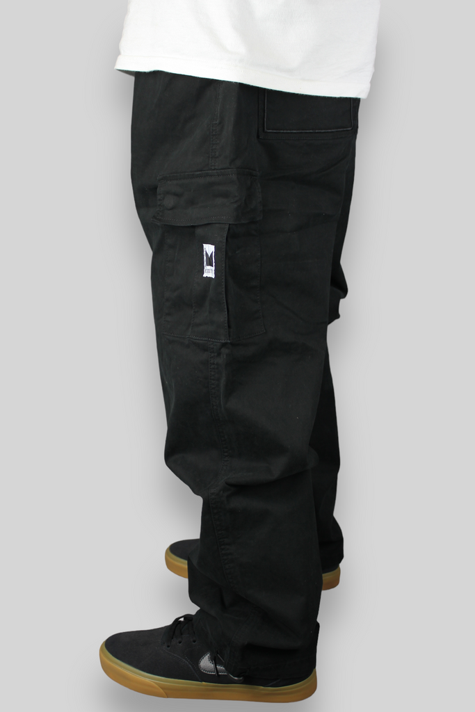 Hop King x 360 OG Baggy Fit Cargohose (Schwarz/Schwarz)