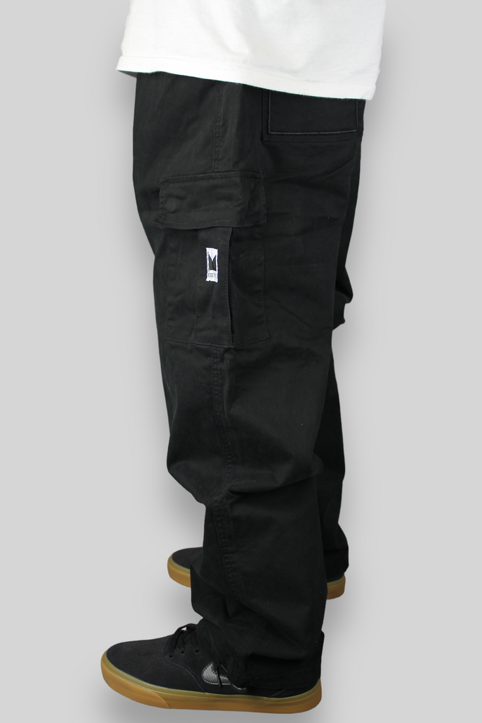 Hop King x 360 OG Baggy Fit Cargo Pants (Black/Black)