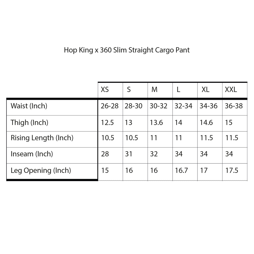 Hop King x 360 Slim Straight Cargo Pants (Olive)