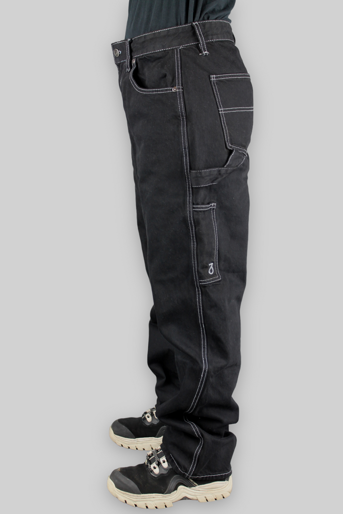 001 Loose Fit Carpenter Denim Jeans (Garment Dyed Black)