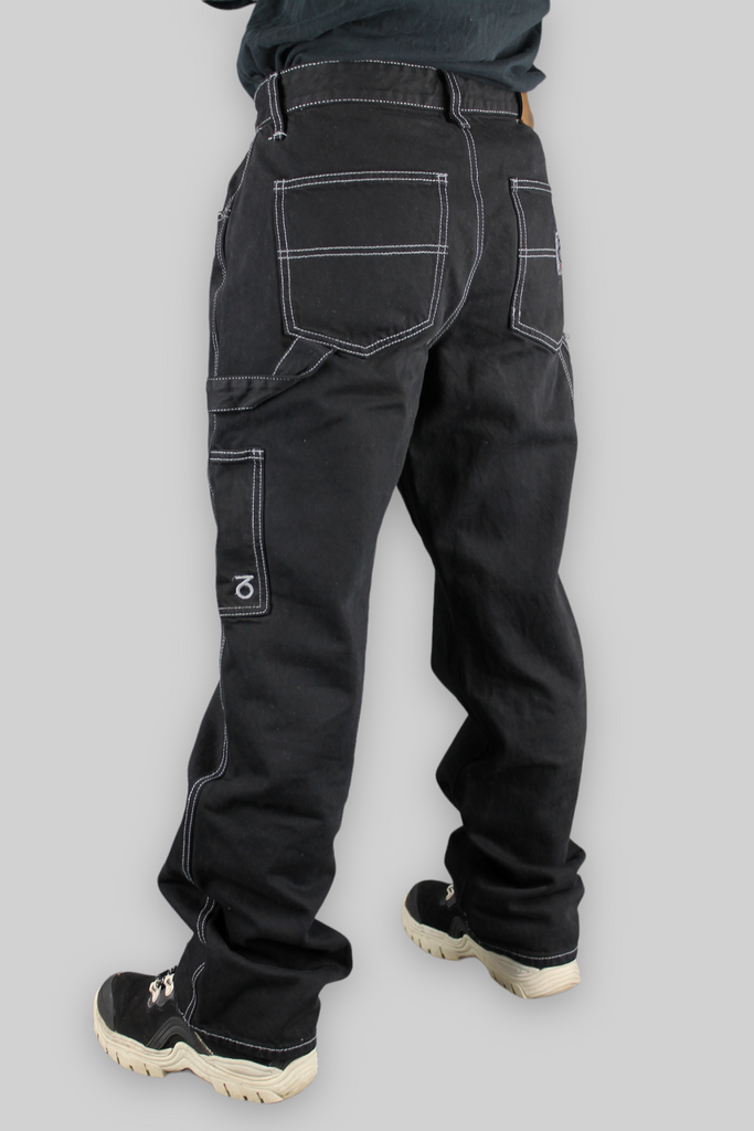 001 Loose Fit Carpenter Denim Jeans (Garment Dyed Black)