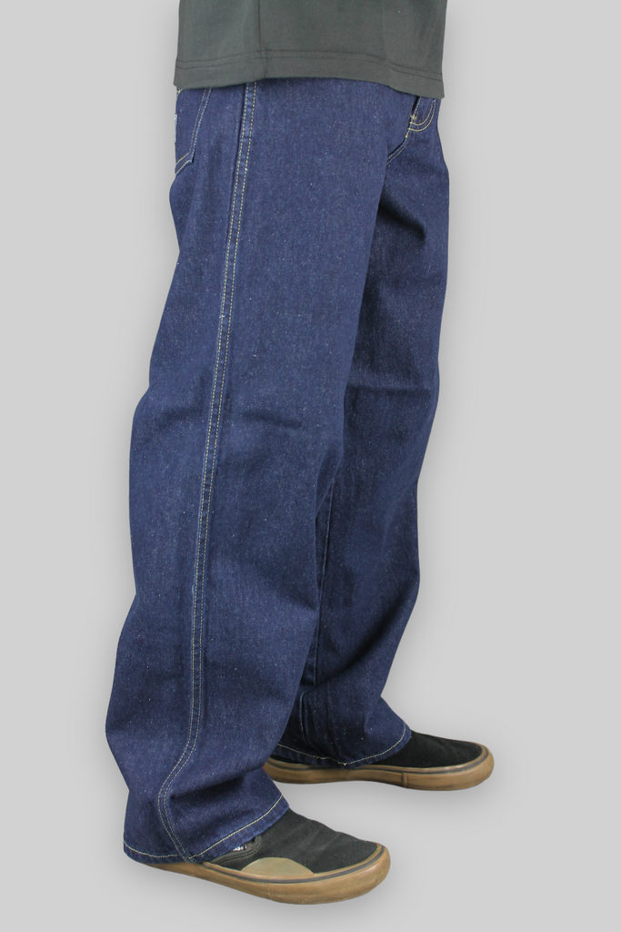 377 Loose Fit 5 Pocket Denim Jeans (Dark Blue Indigo)
