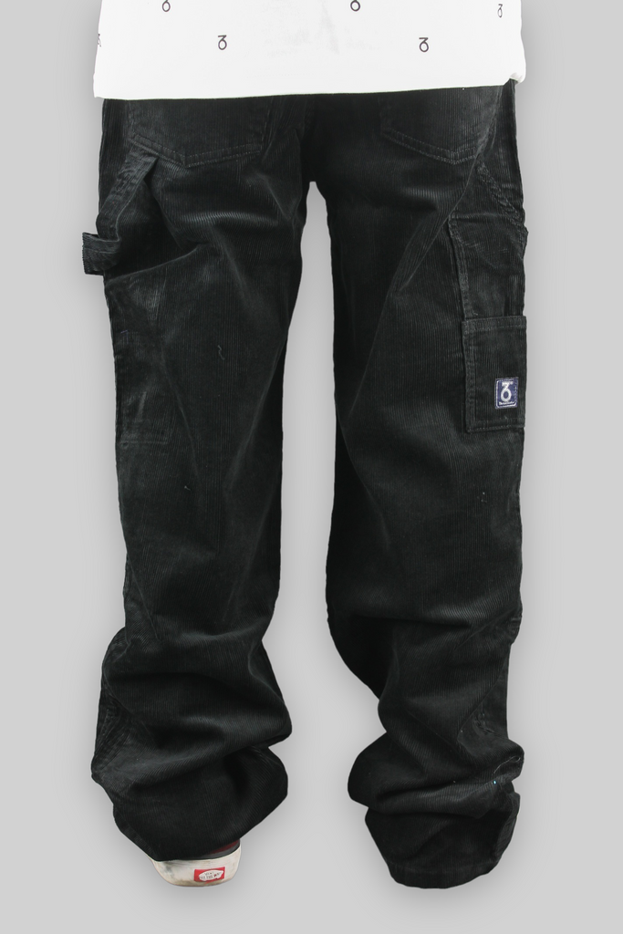 Carpenter Loose Fit Cord Trousers (Black)
