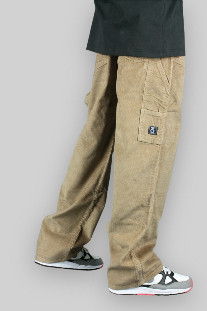 Carpenter Loose Fit Cord Trousers (Dark Beige)