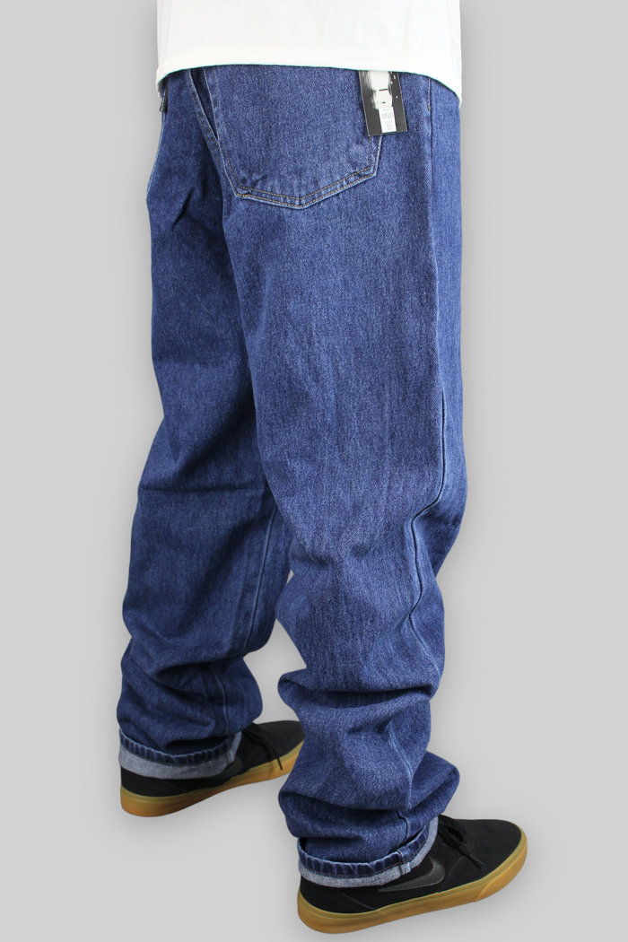 M500 5 Pocket Loose Fit Denim Jeans (Stonewash Blue)