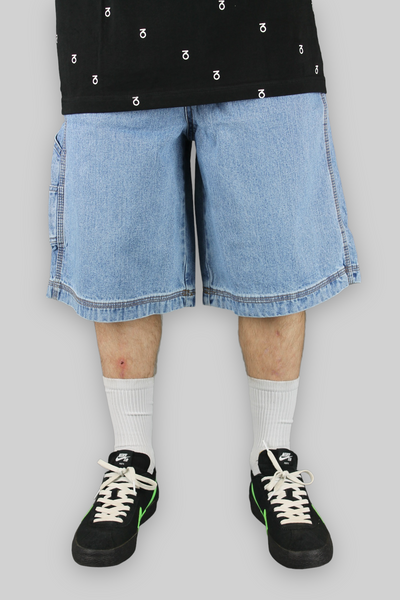 Baggy Carpenter Jean Shorts in Delemere Wash