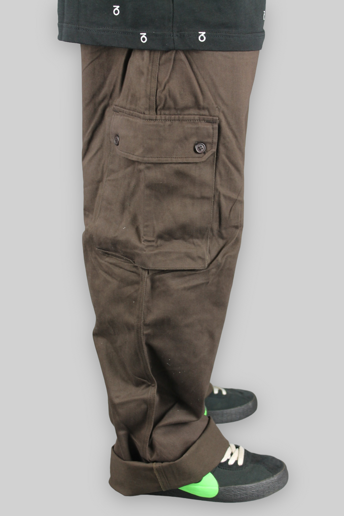 Chino Cargo Work Pants (Chocolate Brown)