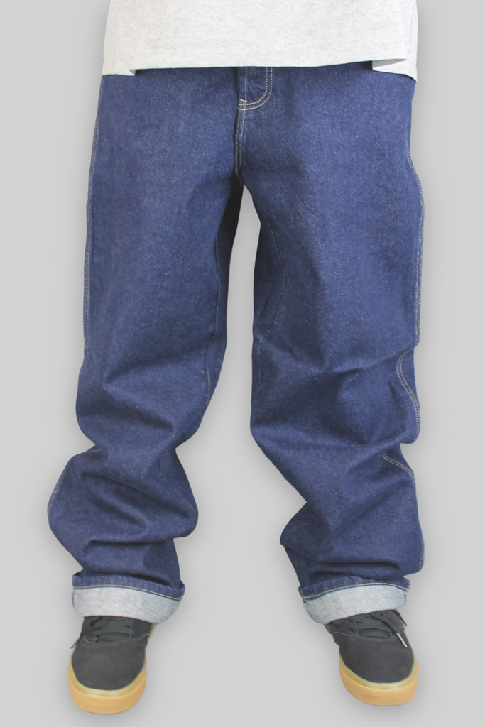 JA18 Carpenter Loose Fit Denim Jeans (Dark Blue Indigo)