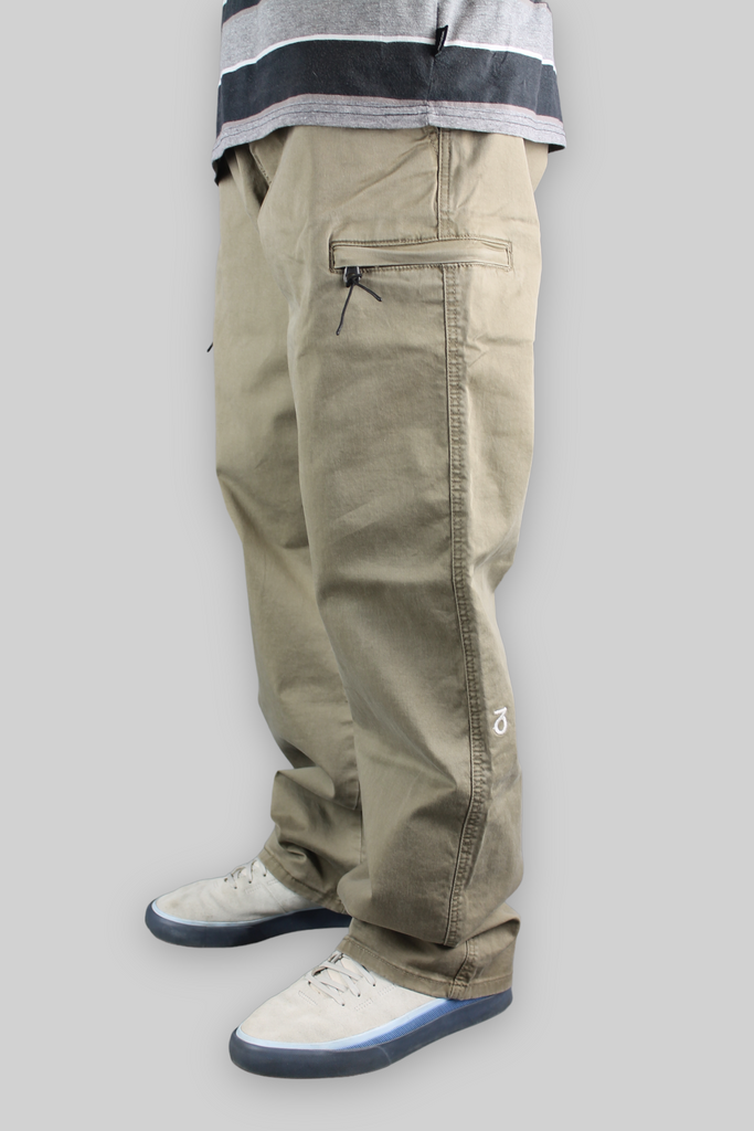 Loose Fit Twill Skate Pants (Dust Beige)