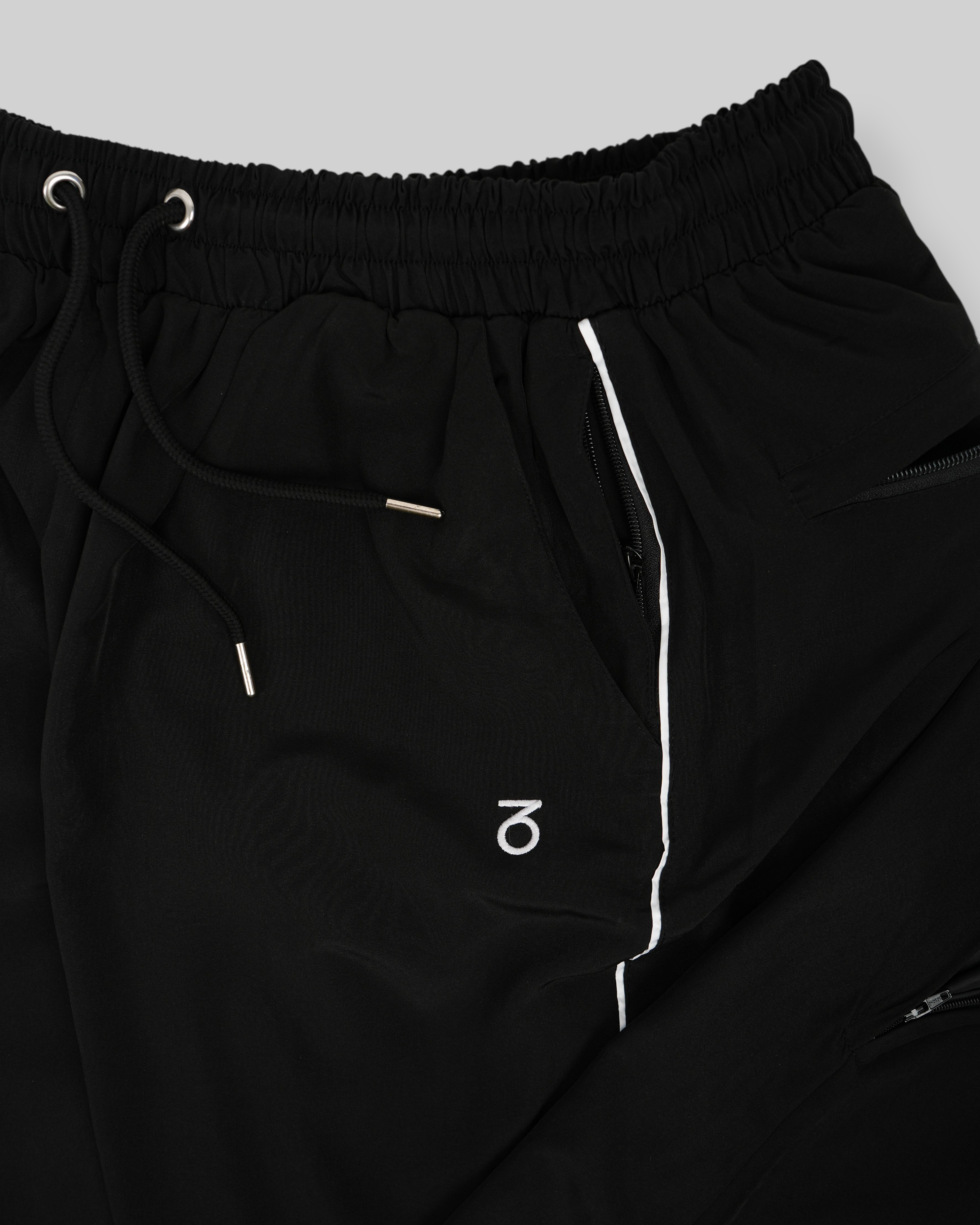 OG Baggy Fit Piping Woven Track Pants (Black/White)