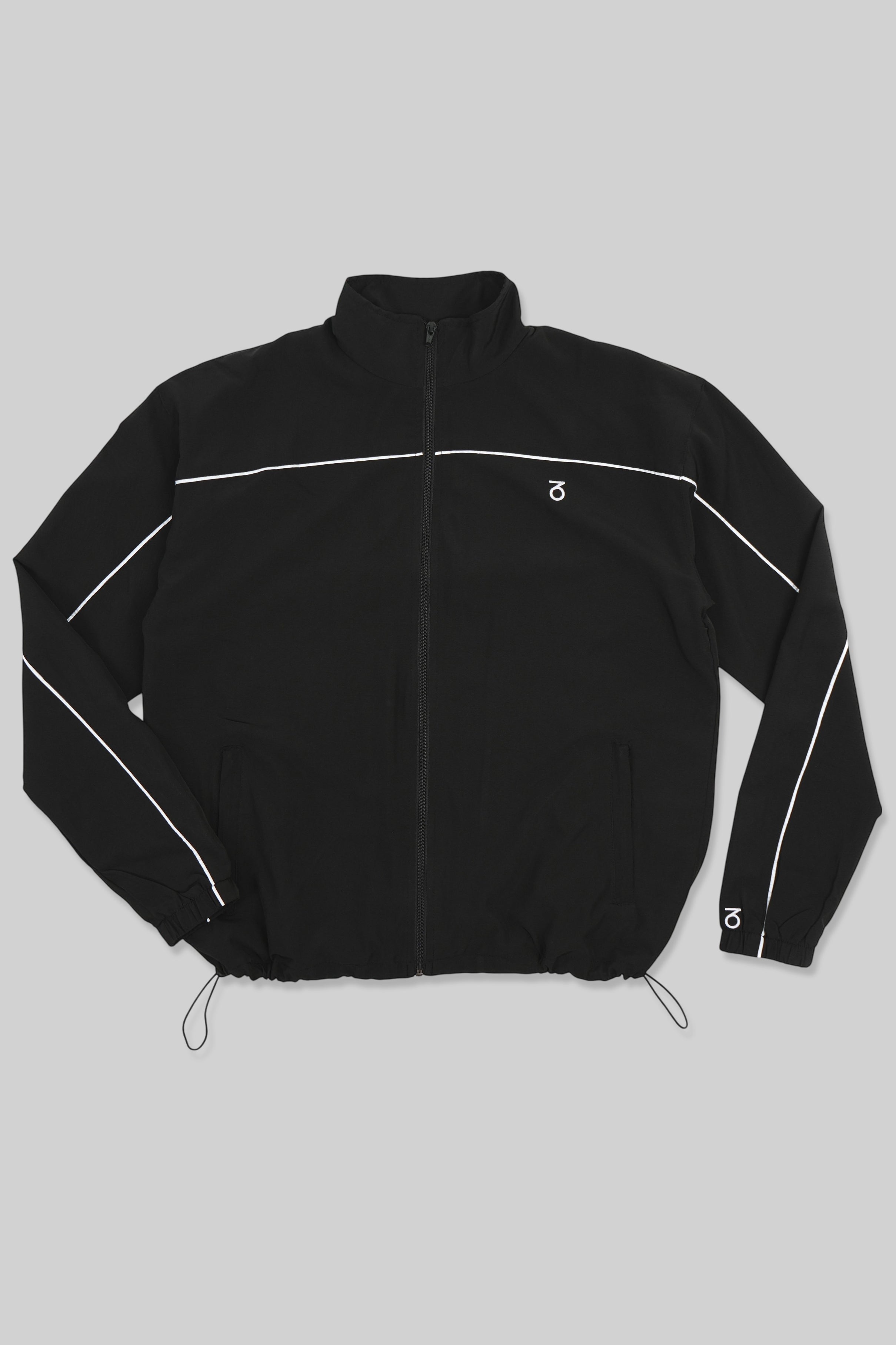 Piping Woven Track Jacket (Black/White)