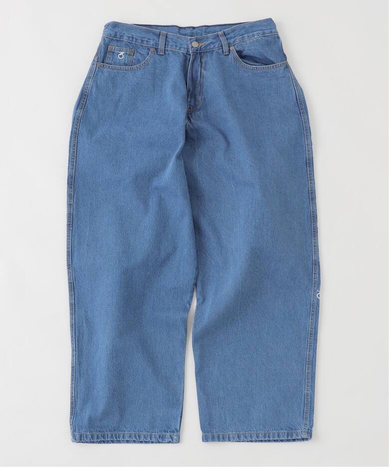 OG Baggy Fit 5 Pocket Denim Jeans 417JP (Mid Stonewash Blue)