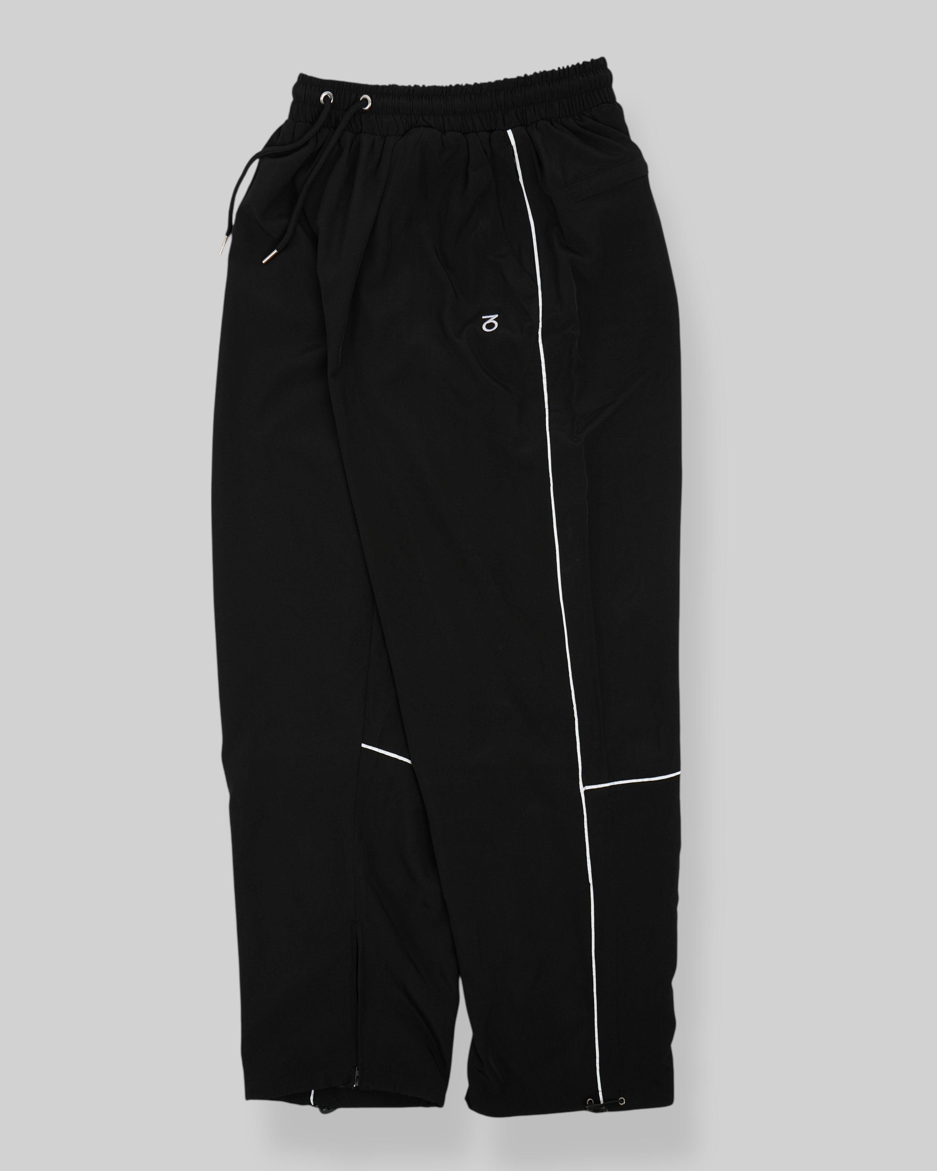 OG Baggy Fit Piping Woven Track Pants (Black/White)