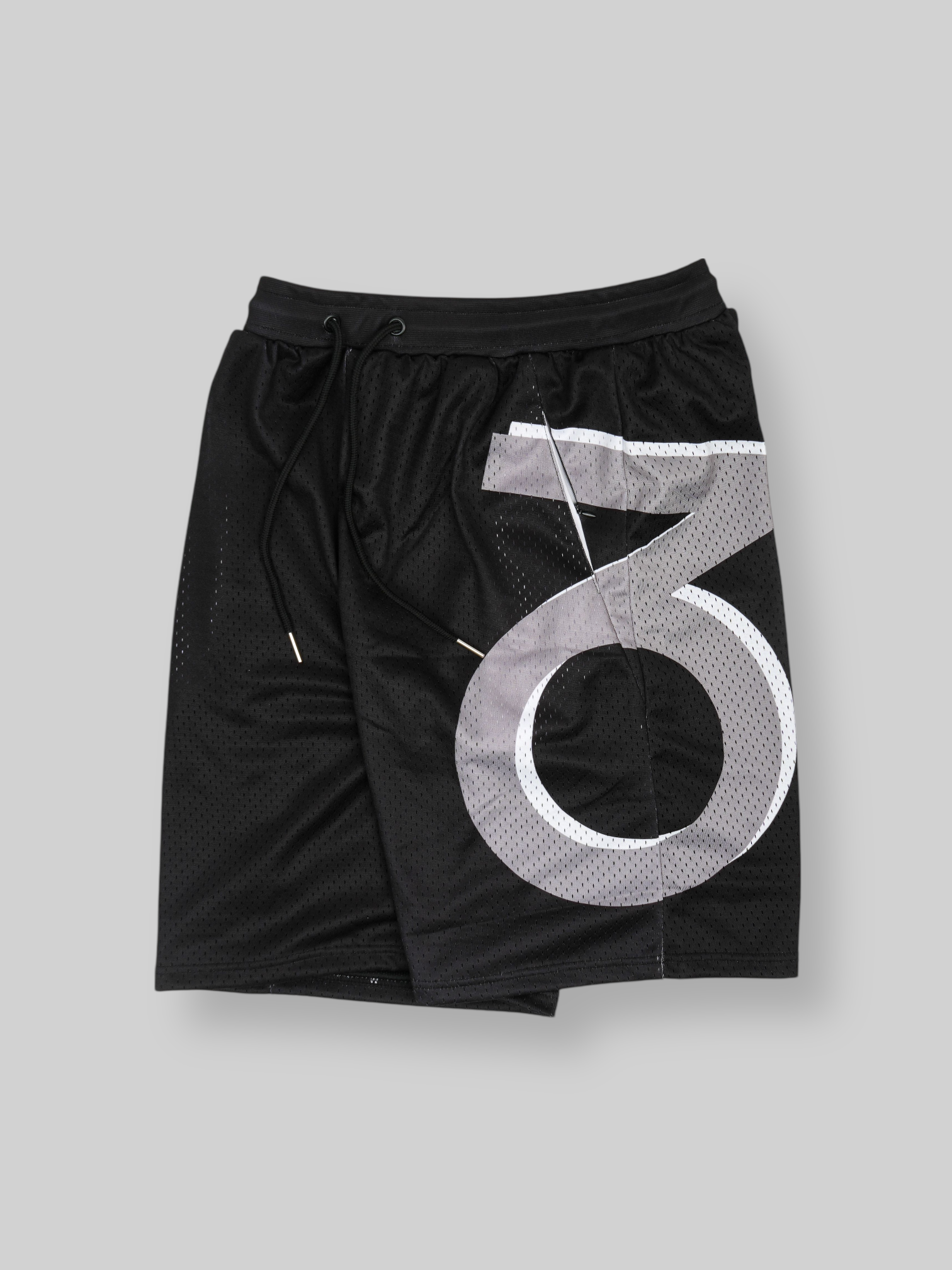 Side Logo Mesh Shorts (Black)