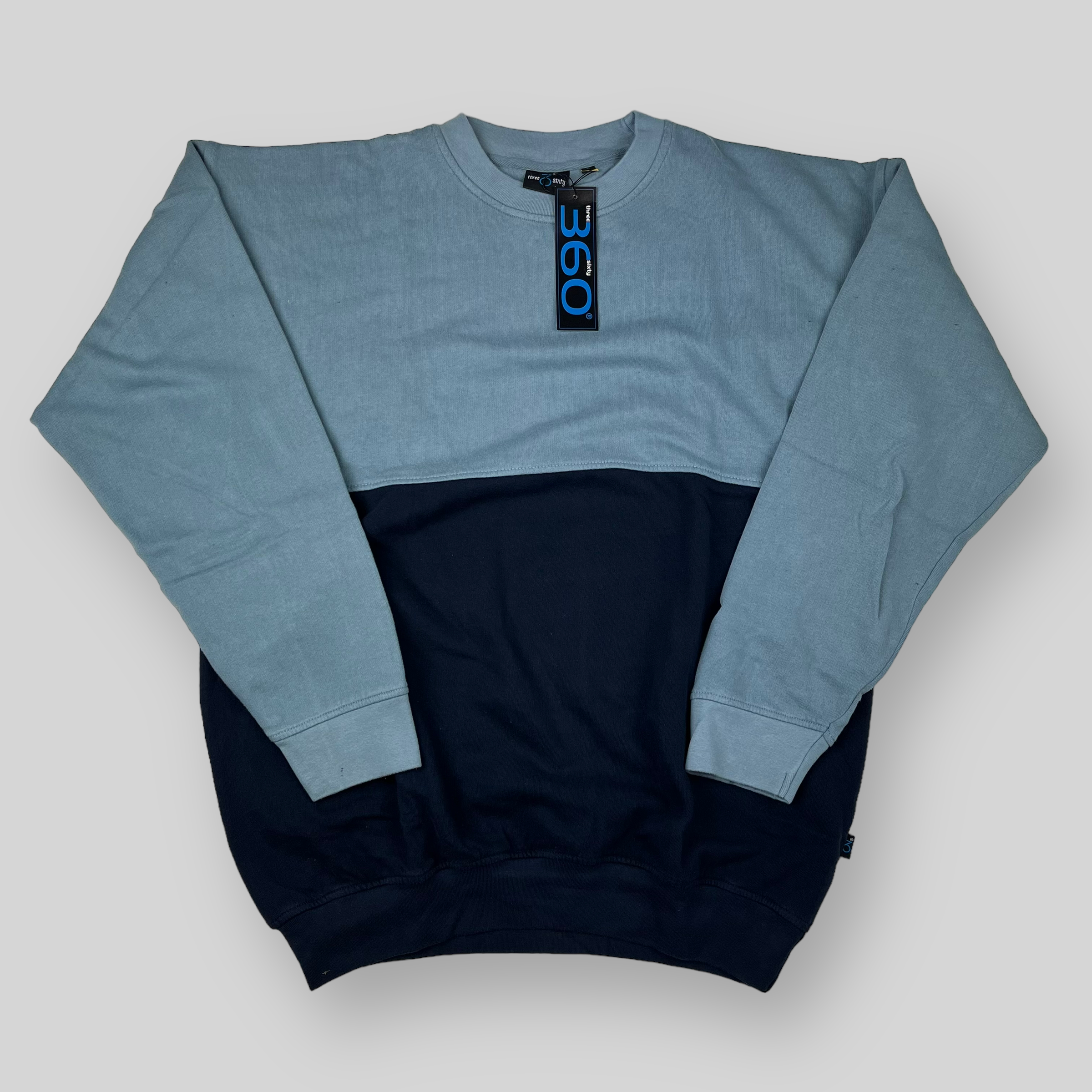 Zweifarbiges Split-Sweatshirt (Navy/Sky)