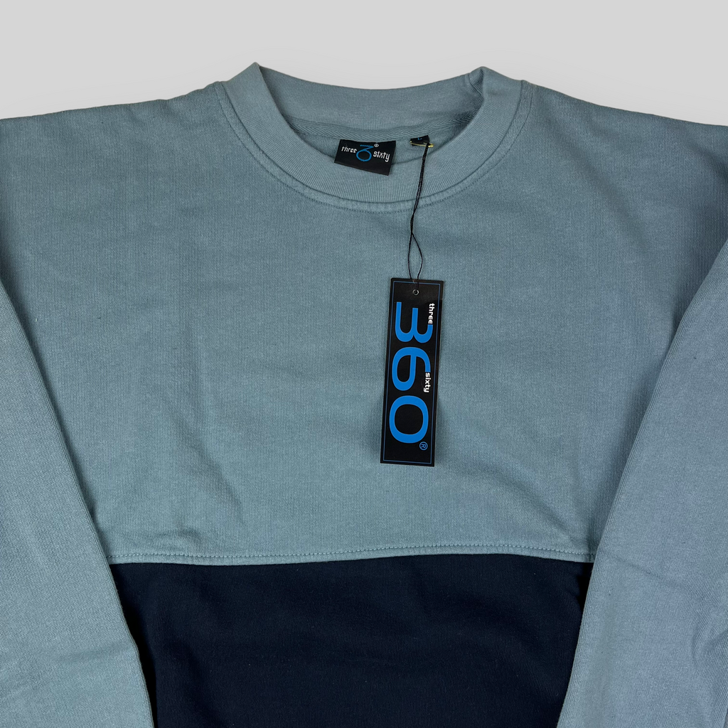 Zweifarbiges Split-Sweatshirt (Navy/Sky)