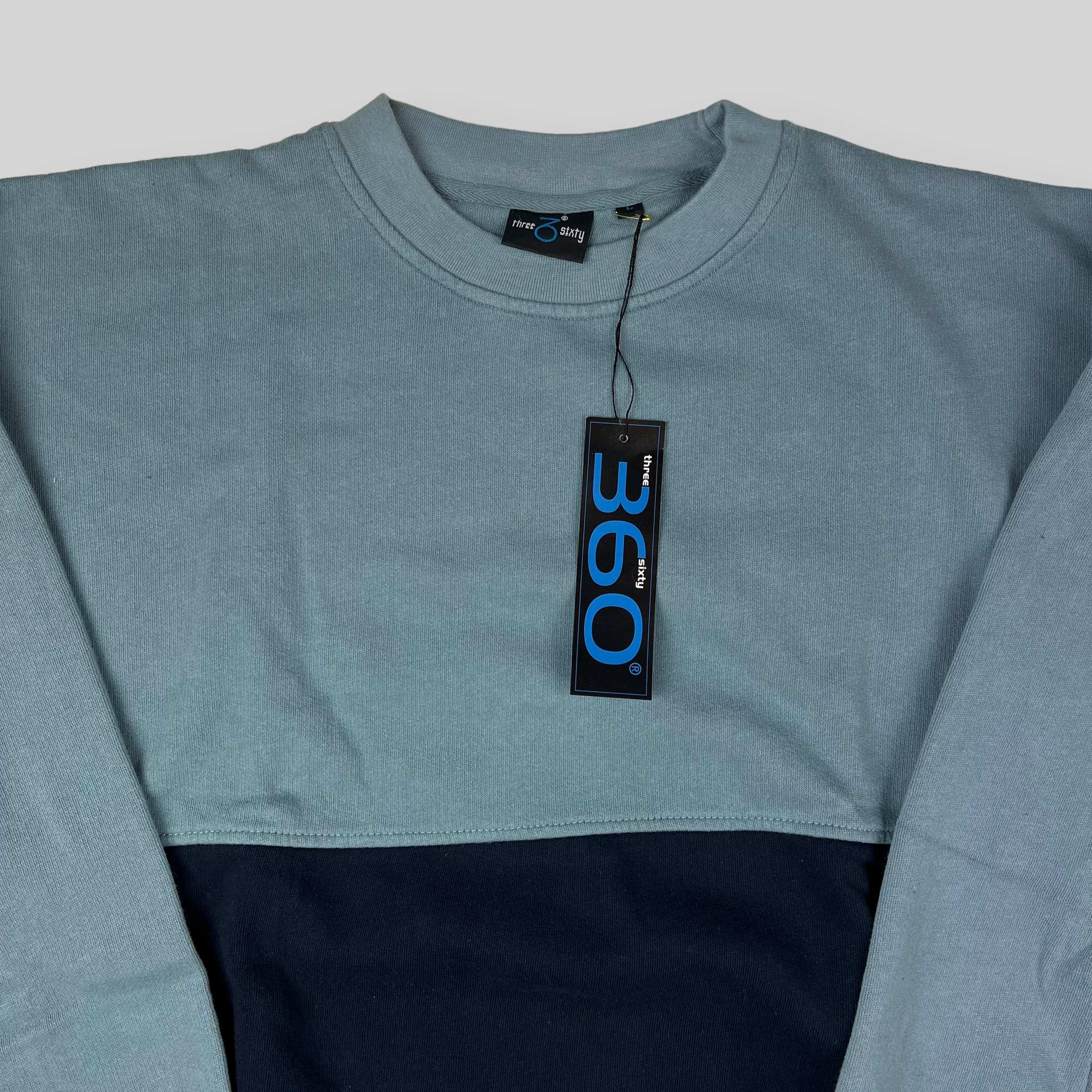 Zweifarbiges Split-Sweatshirt (Navy/Sky)