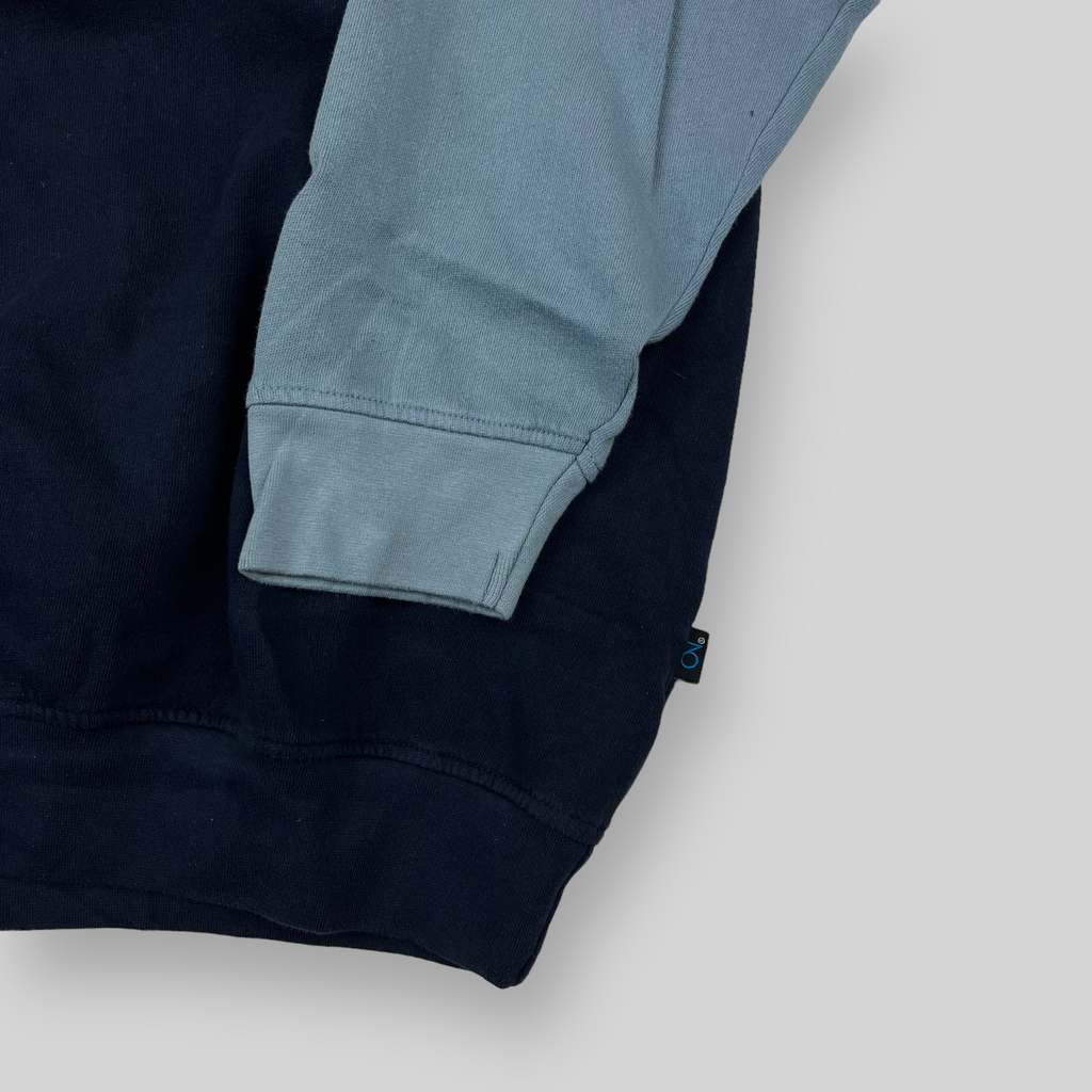 Zweifarbiges Split-Sweatshirt (Navy/Sky)