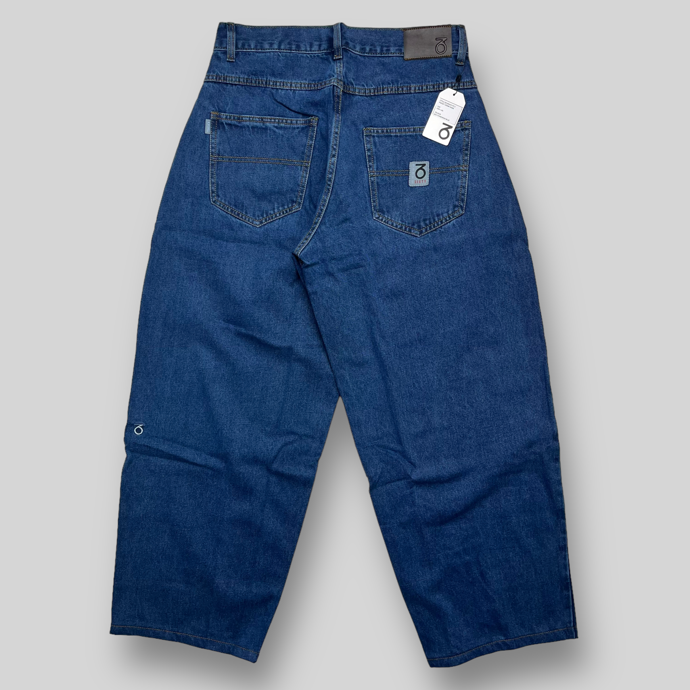 OG Baggy Fit 5 Pocket Denim Jeans (Mid Stonewash Blue)