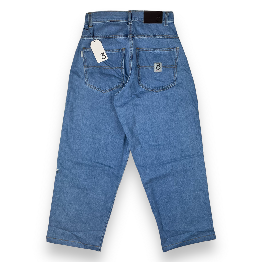 OG Baggy Fit 5-Pocket-Jeans (Schwarz/Weiß)