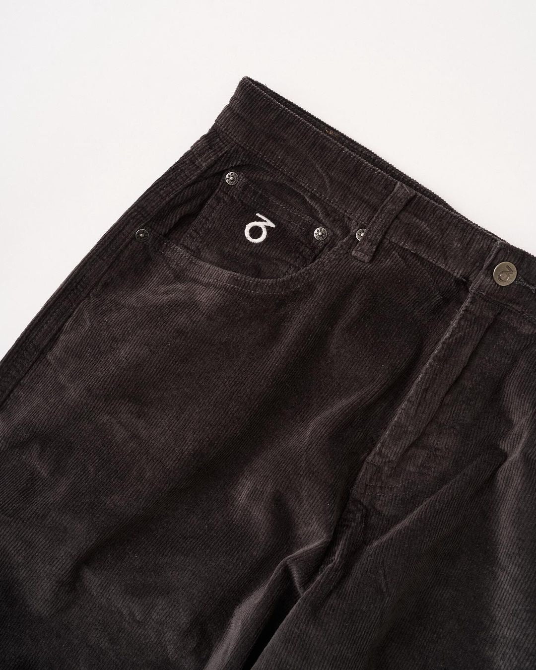 OG Baggy Fit 5 Pocket Cord Trousers 417JP (Charcoal Grey)