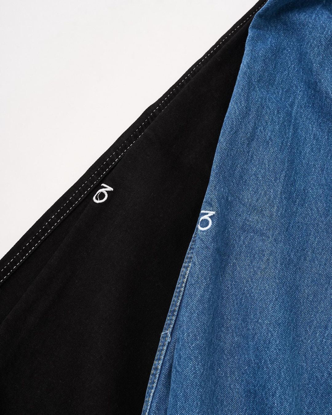 OG Baggy Fit 5 Pocket Denim Jeans 417JP (Black/White)