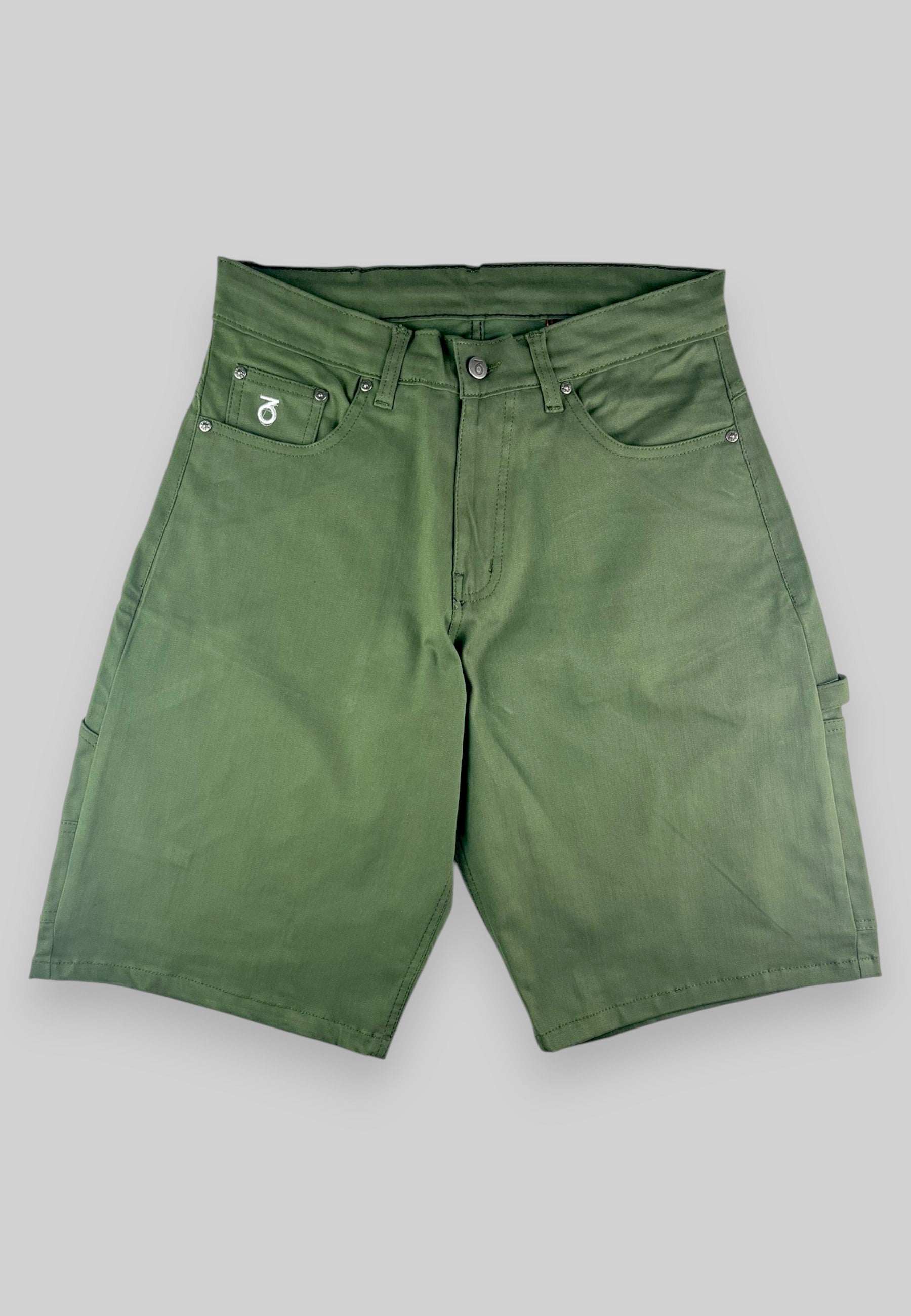 Carpenter-Jeansshorts mit lockerer Passform (Schwarz/Weiß)