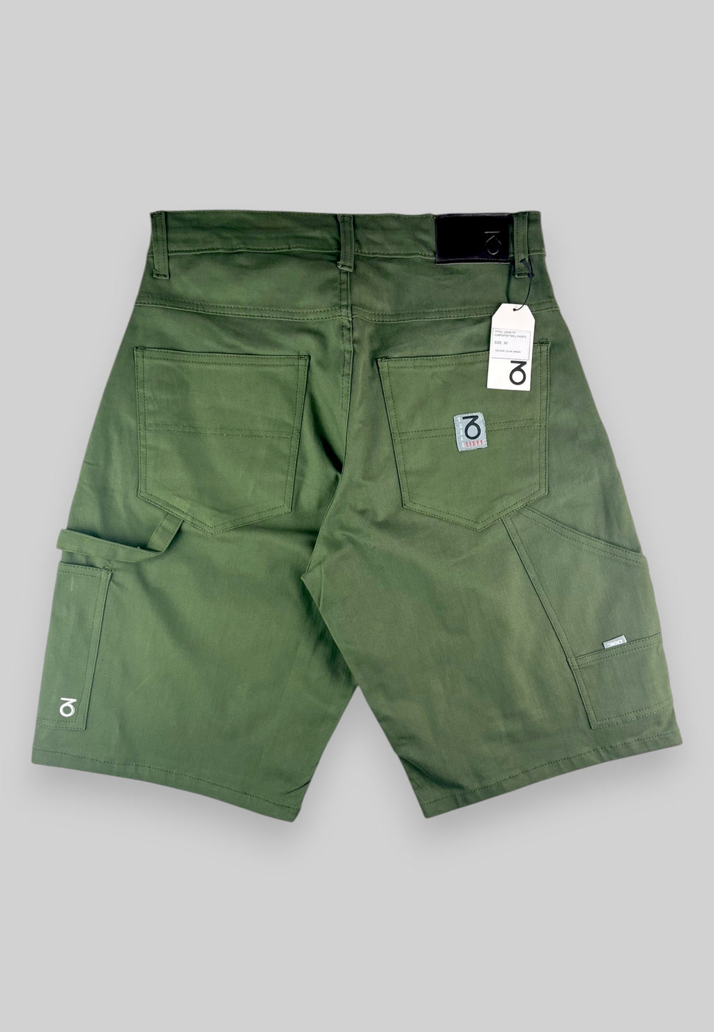 Carpenter-Jeansshorts mit lockerer Passform (Schwarz/Weiß)