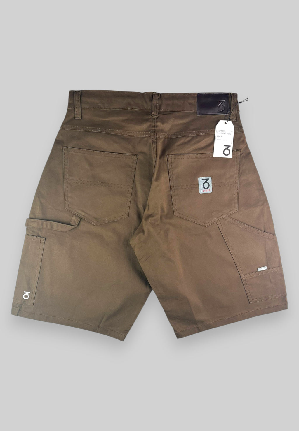 Carpenter-Jeansshorts mit lockerer Passform (Schwarz/Weiß)