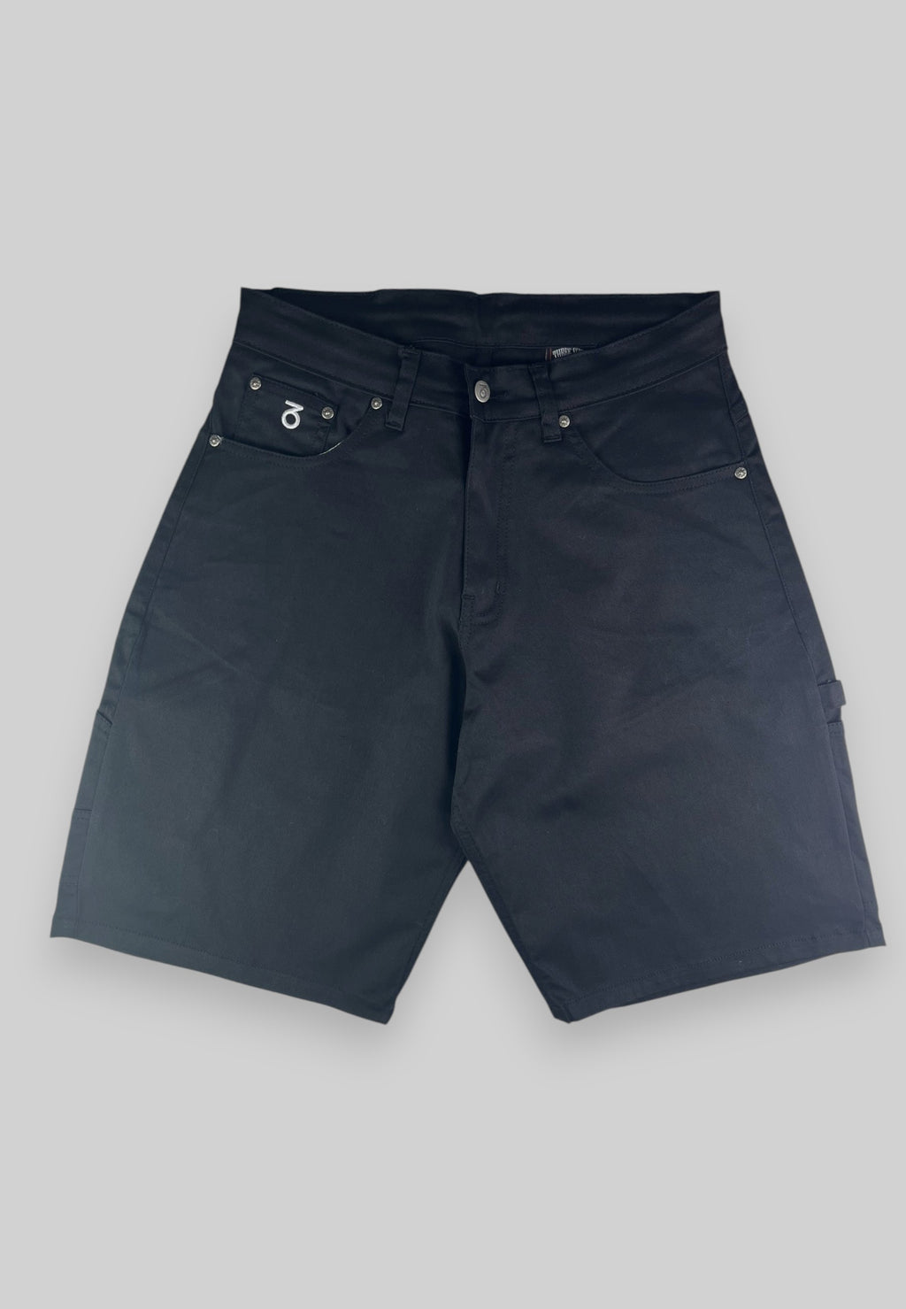 Pantaloncini di jeans Carpenter dal taglio ampio (nero/bianco)