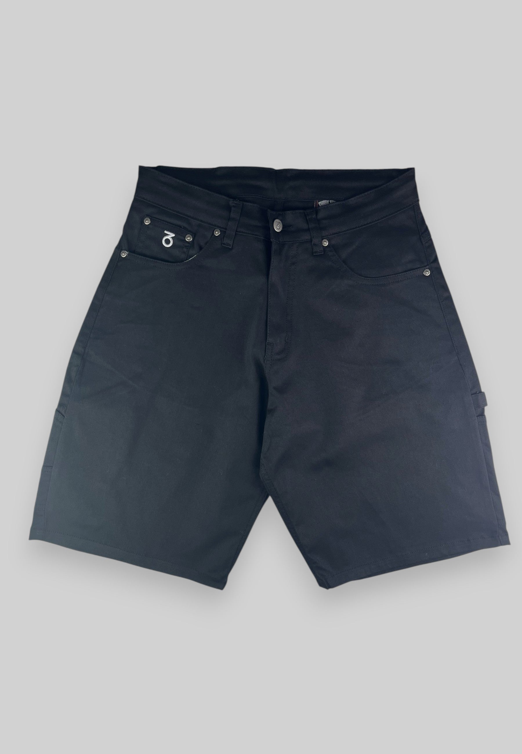 Pantaloncini di jeans Carpenter dal taglio ampio (nero/bianco)