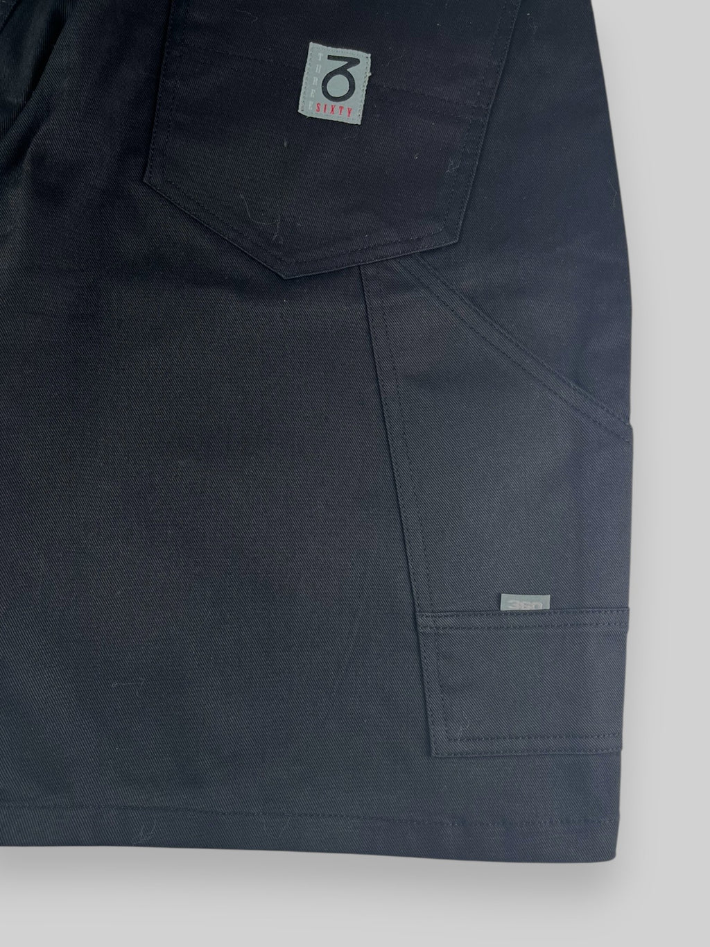 Pantaloncini di jeans Carpenter dal taglio ampio (nero/bianco)