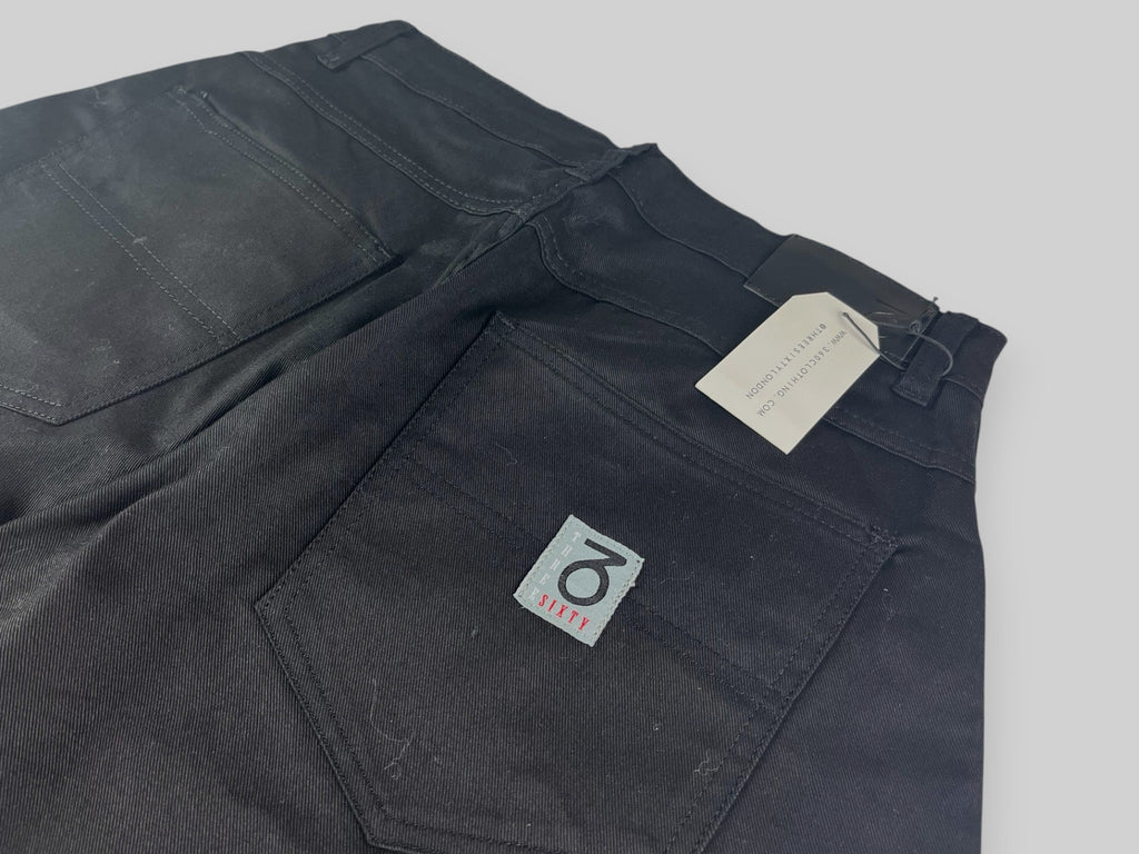Pantaloncini di jeans Carpenter dal taglio ampio (nero/bianco)