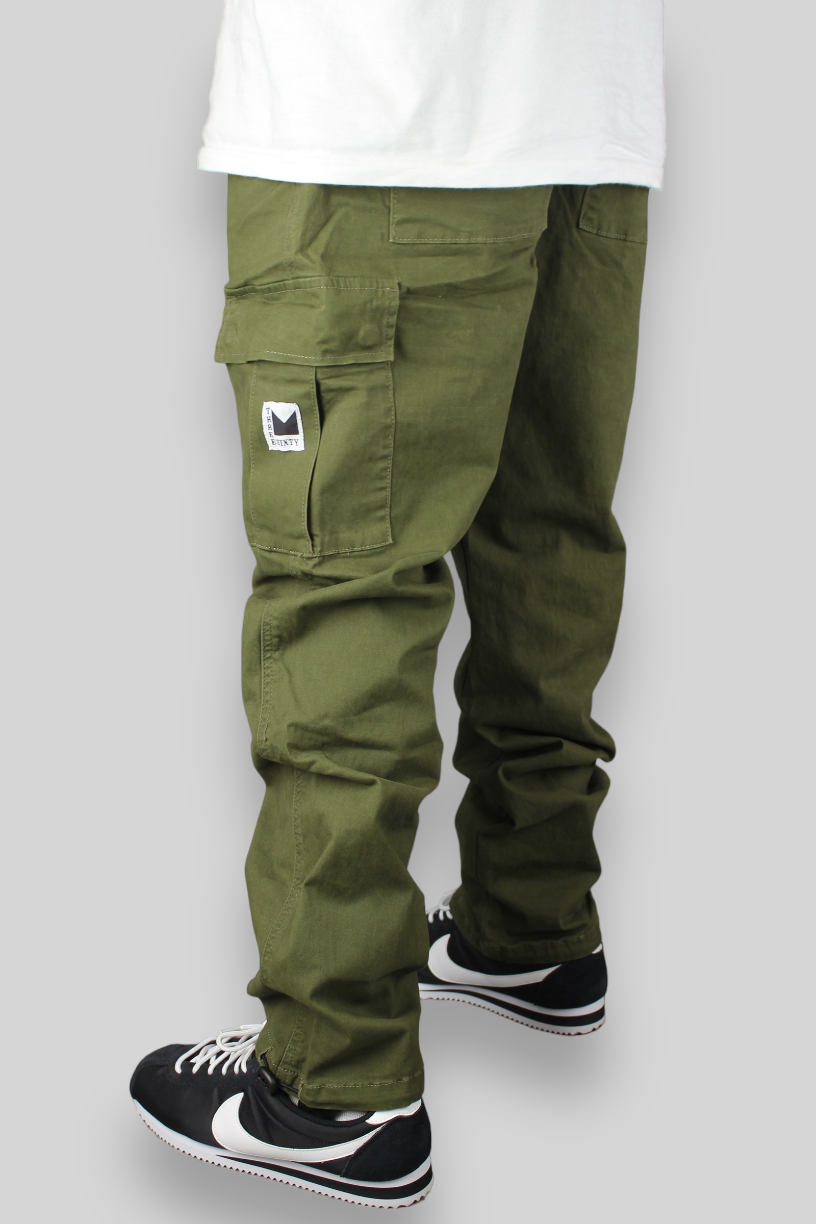Hop King x 360 Slim Straight Cargo Pants (Olive)