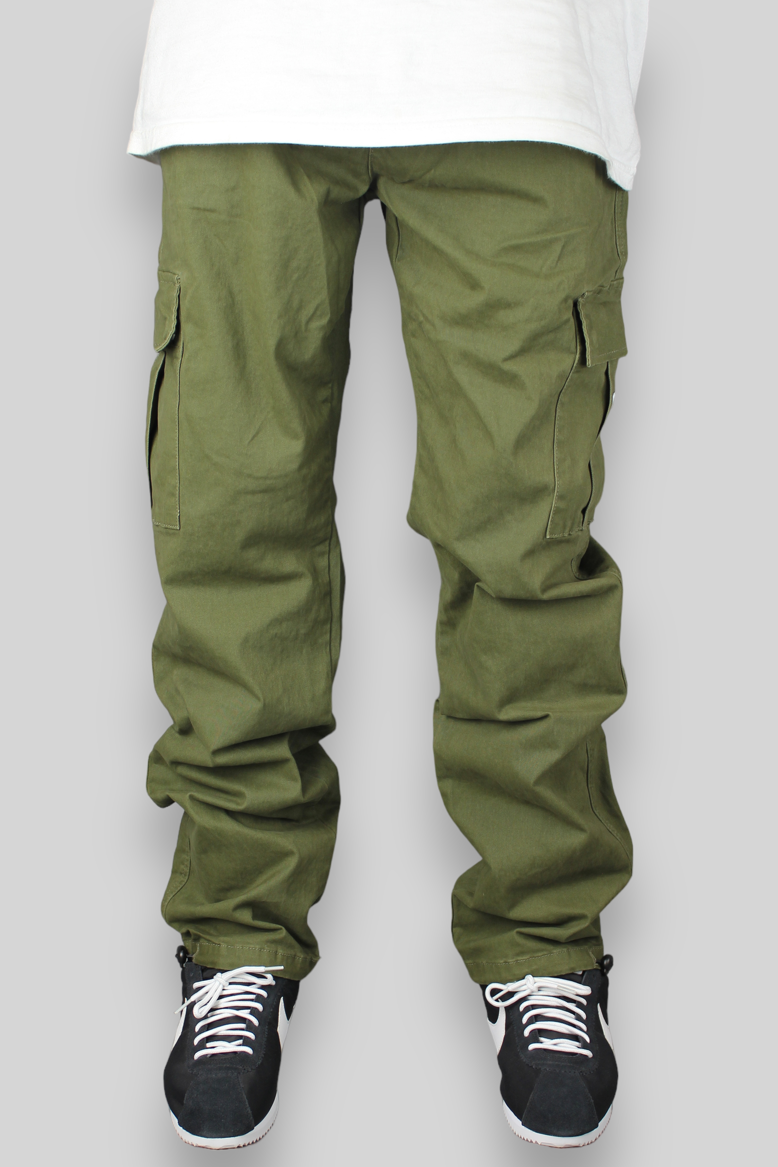 Hop King x 360 Slim Straight Cargo Pants (Olive)