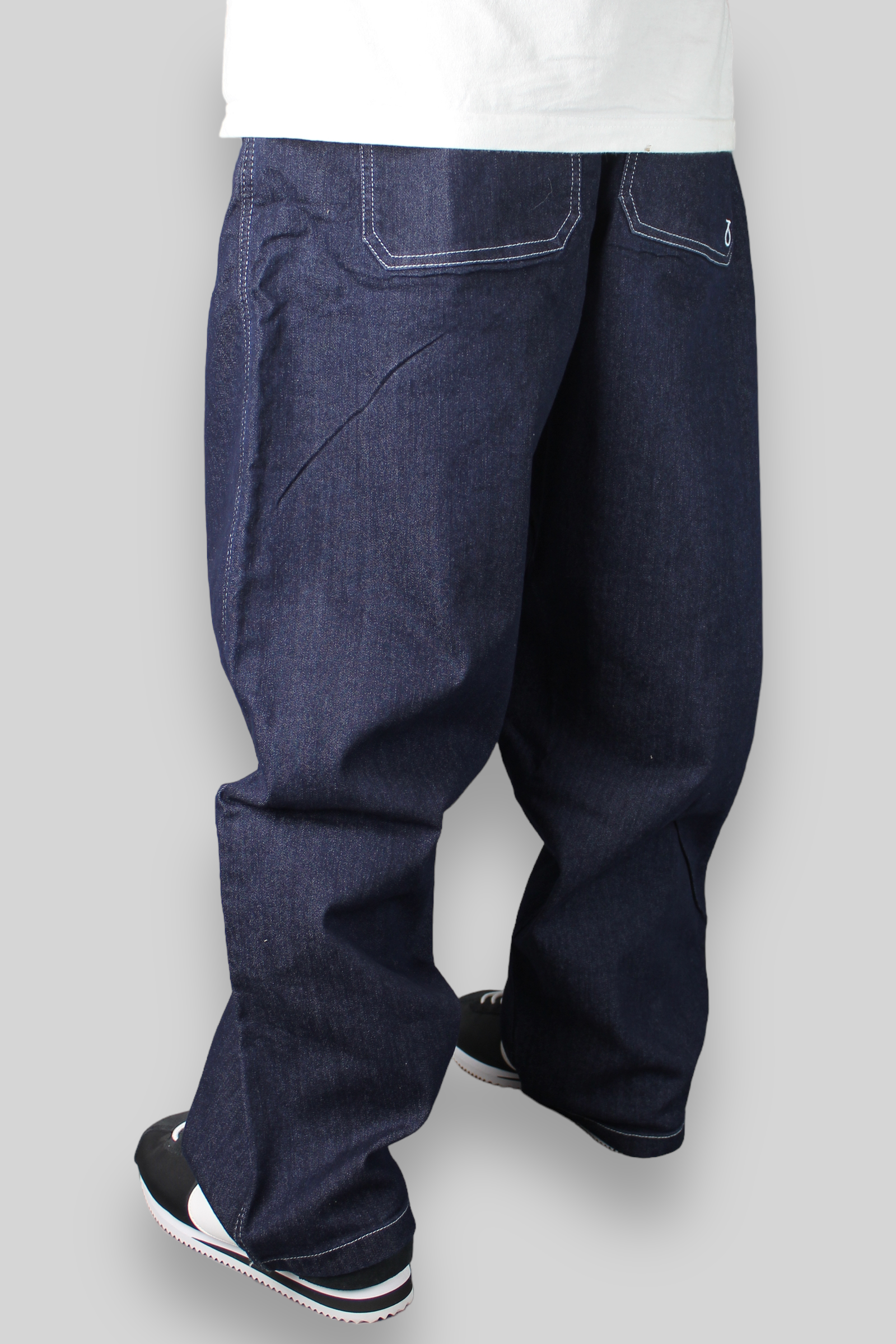 OG Baggy Fit Work Denim Jeans (Dark Rinse Blue)