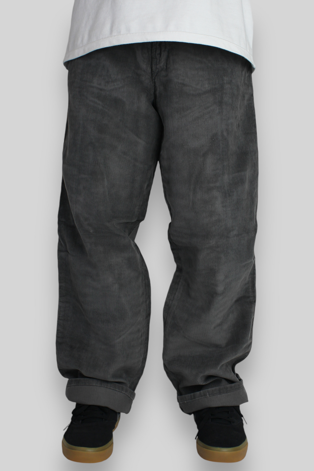 Carpenter Loose Fit Cord Trousers (Grey)