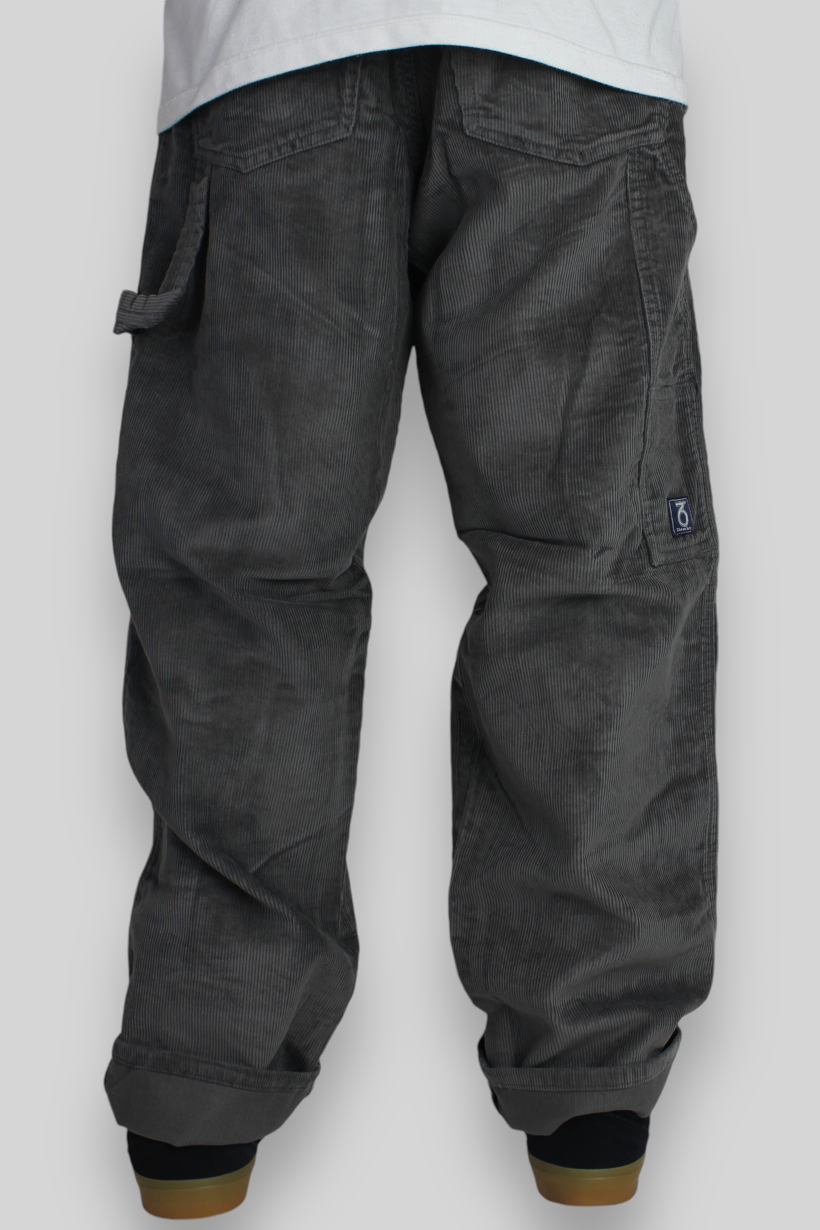 Carpenter Loose Fit Cord Trousers (Grey)