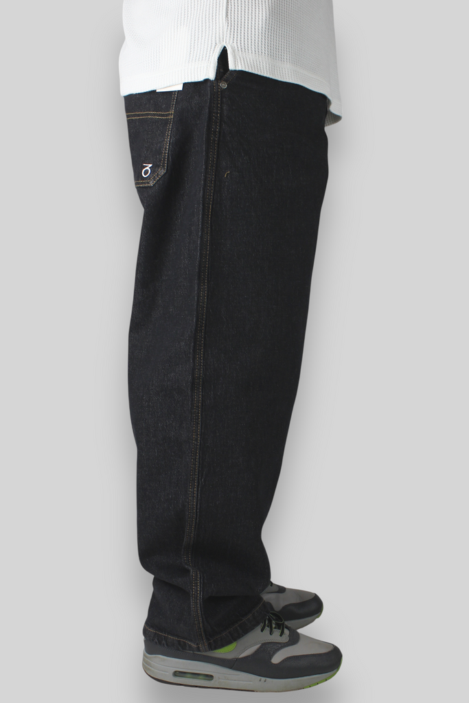 OG Baggy Fit 5-Pocket-Jeans (Schwarz/Weiß)