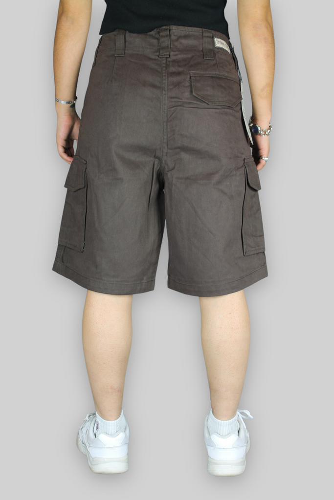 M540 Loose Fit Chino Cargo Shorts (Brown)