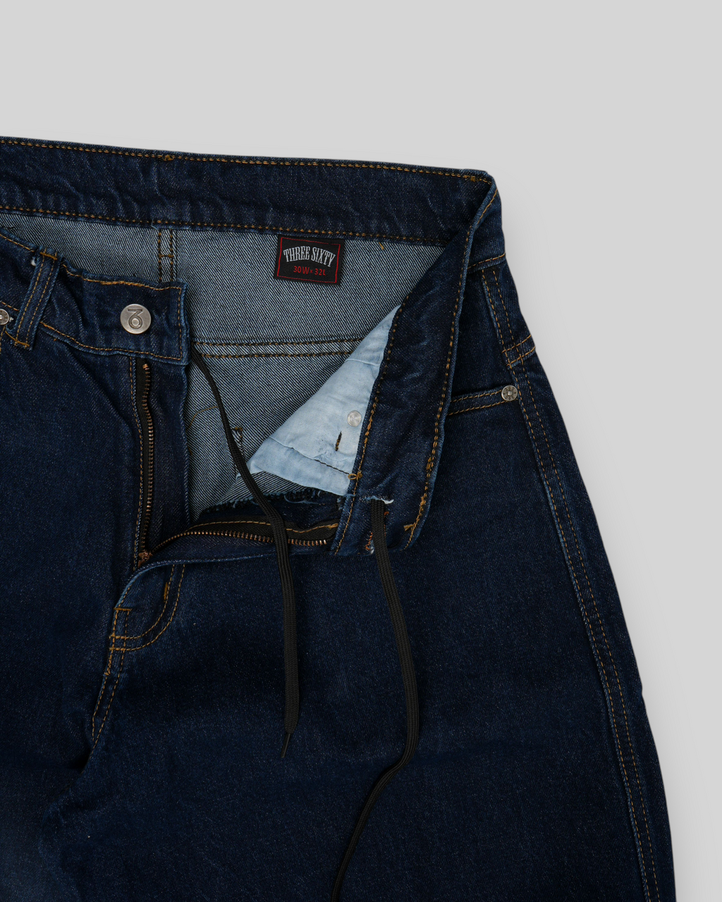 OG Baggy Fit 5-Pocket-Jeans (Schwarz/Weiß)