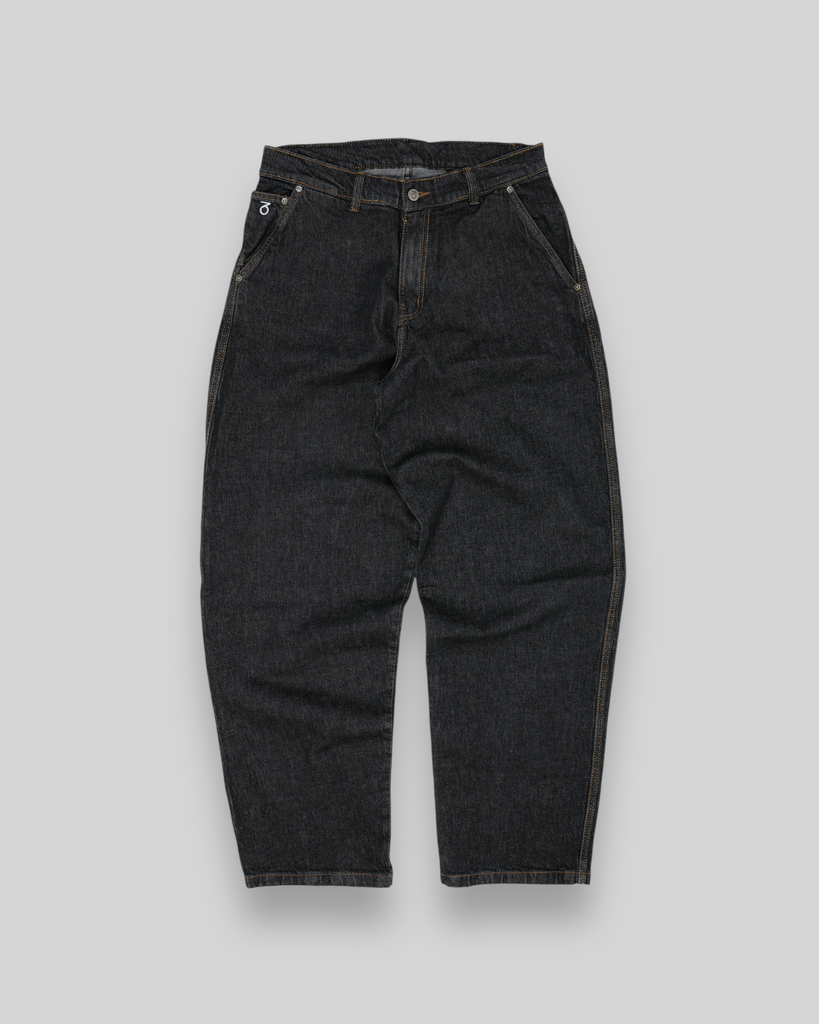 OG Baggy Fit 5-Pocket-Jeans (Schwarz/Weiß)