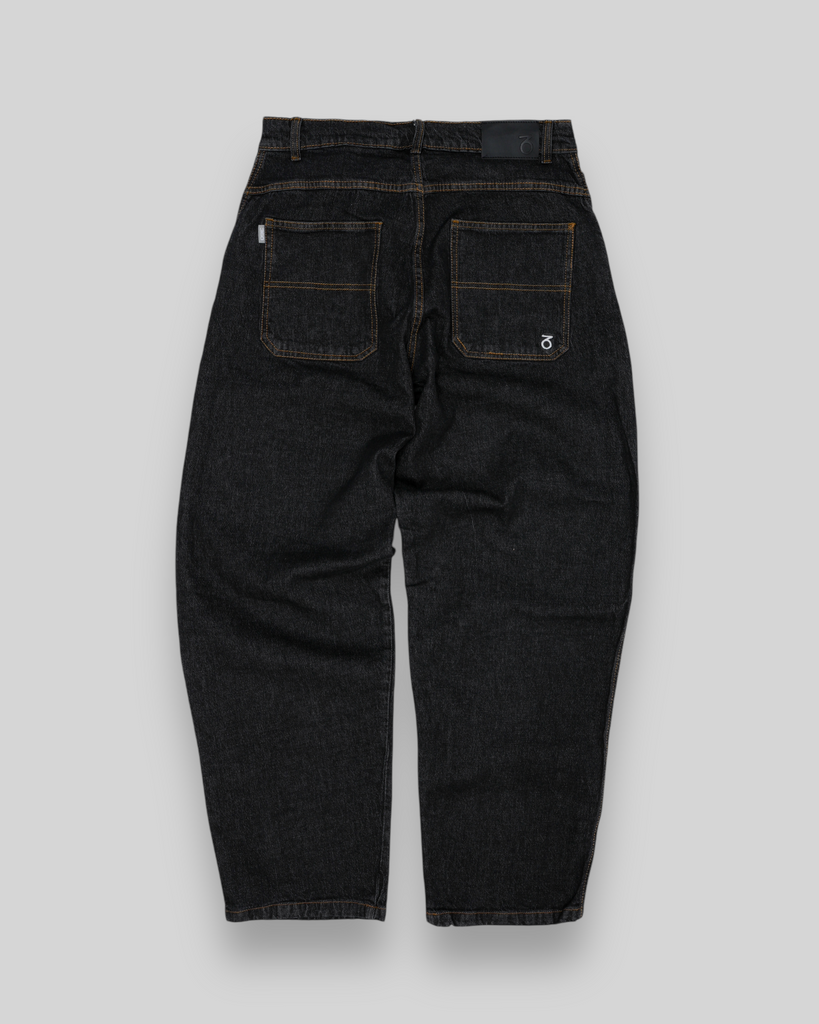 OG Baggy Fit 5-Pocket-Jeans (Schwarz/Weiß)