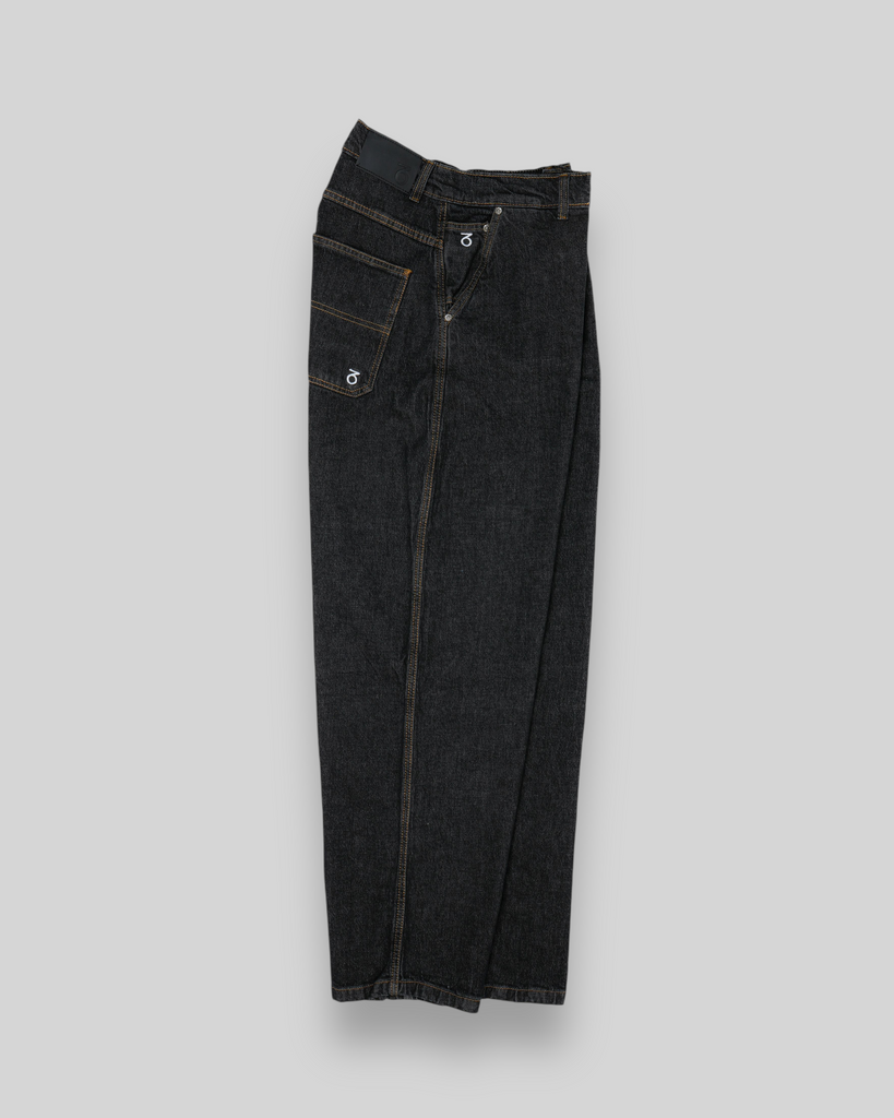 OG Baggy Fit 5-Pocket-Jeans (Schwarz/Weiß)