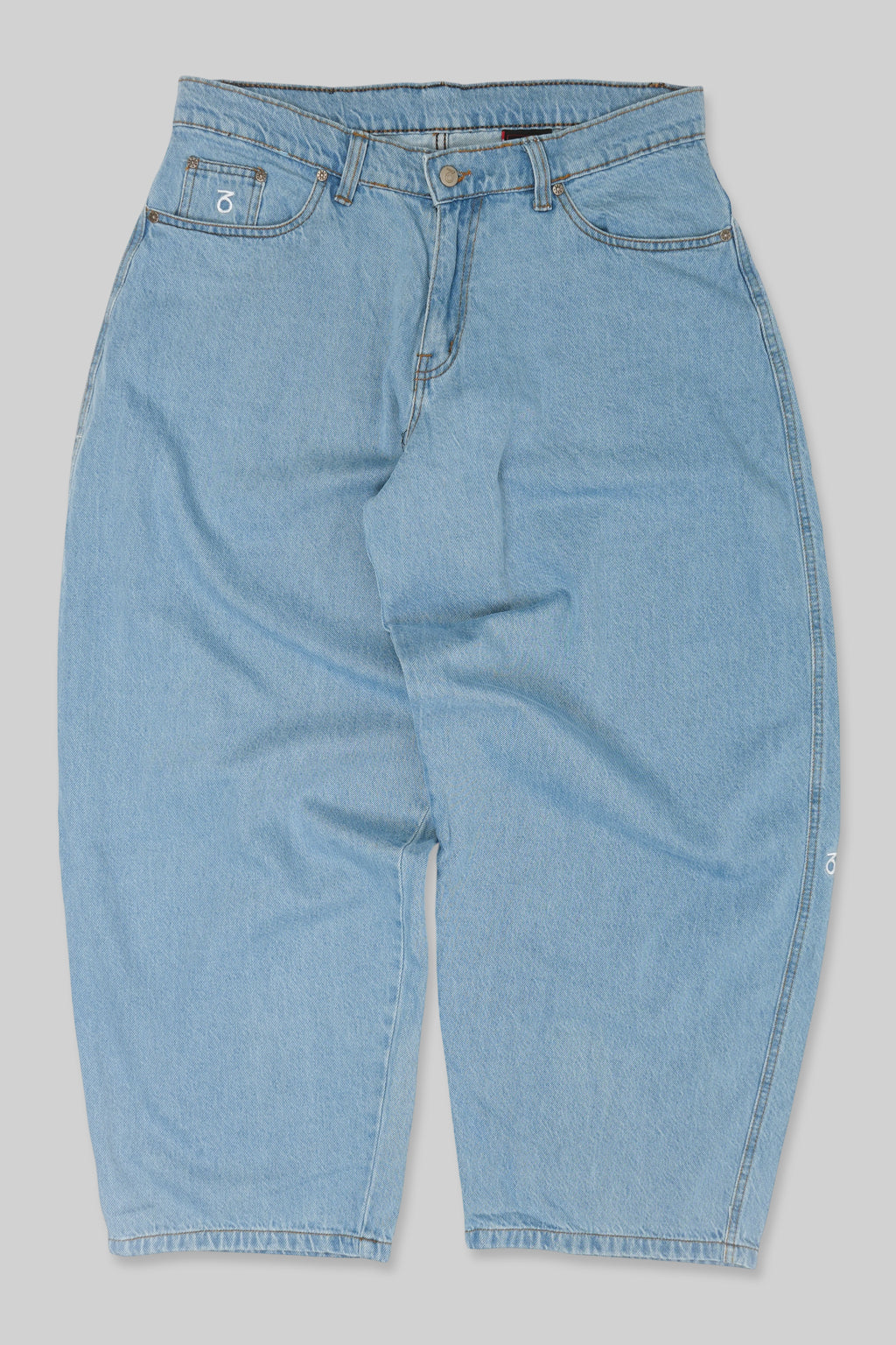 5-Pocket-Denim-Jeans mit Ballon-Passform (helle Waschung)