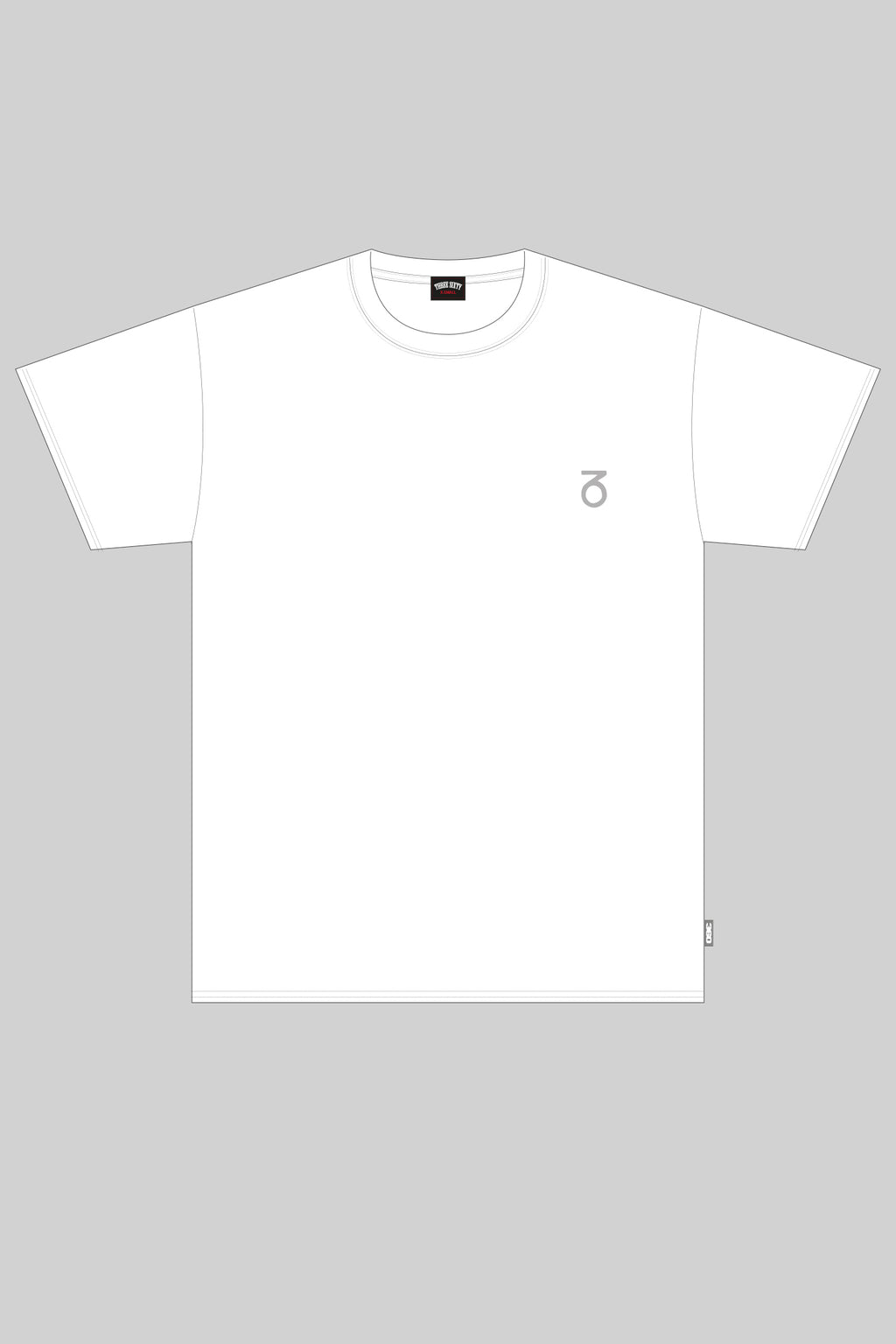 Core Logo T-Shirt (Weiß/Mittelgrau)