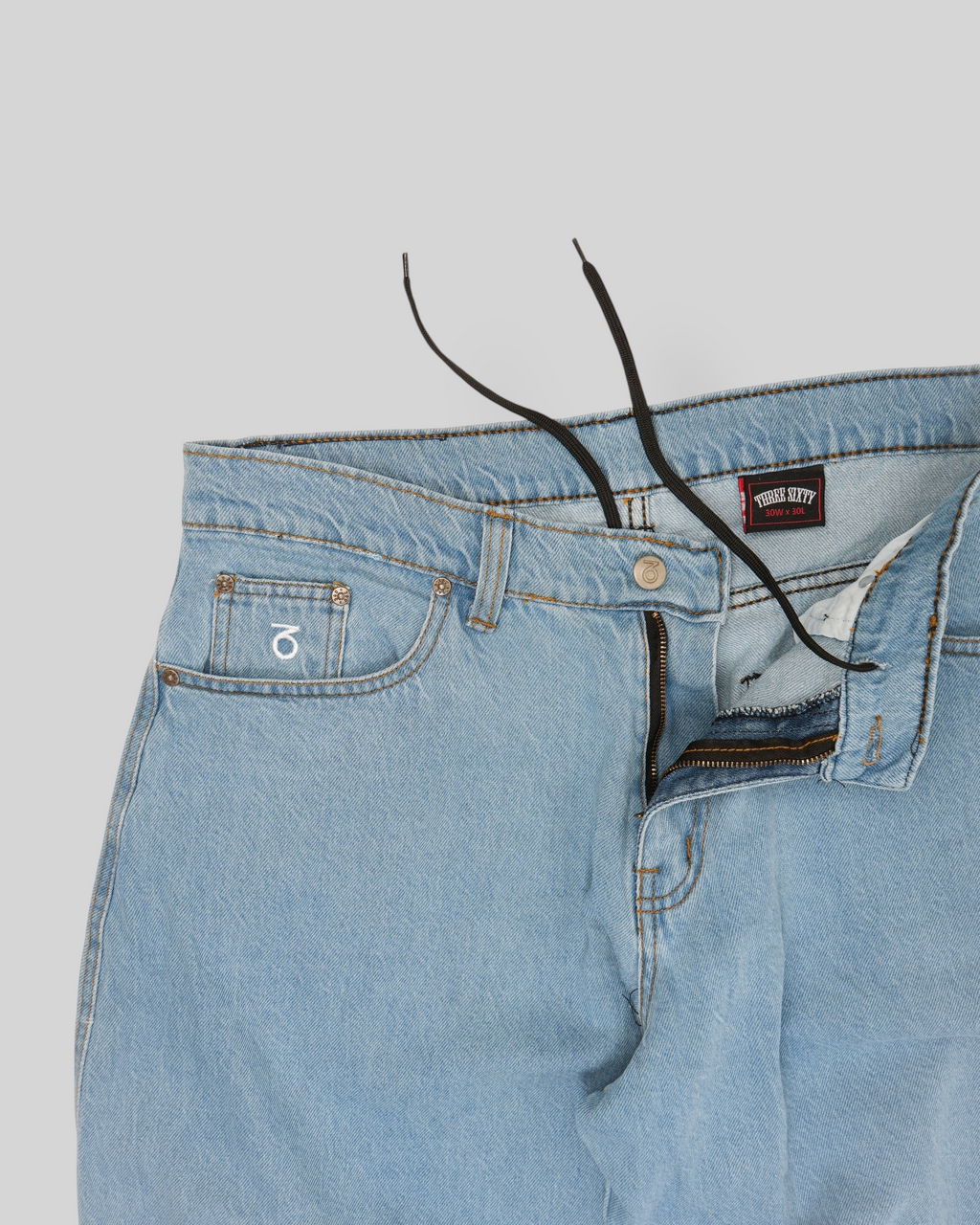 5-Pocket-Denim-Jeans mit Ballon-Passform (helle Waschung)