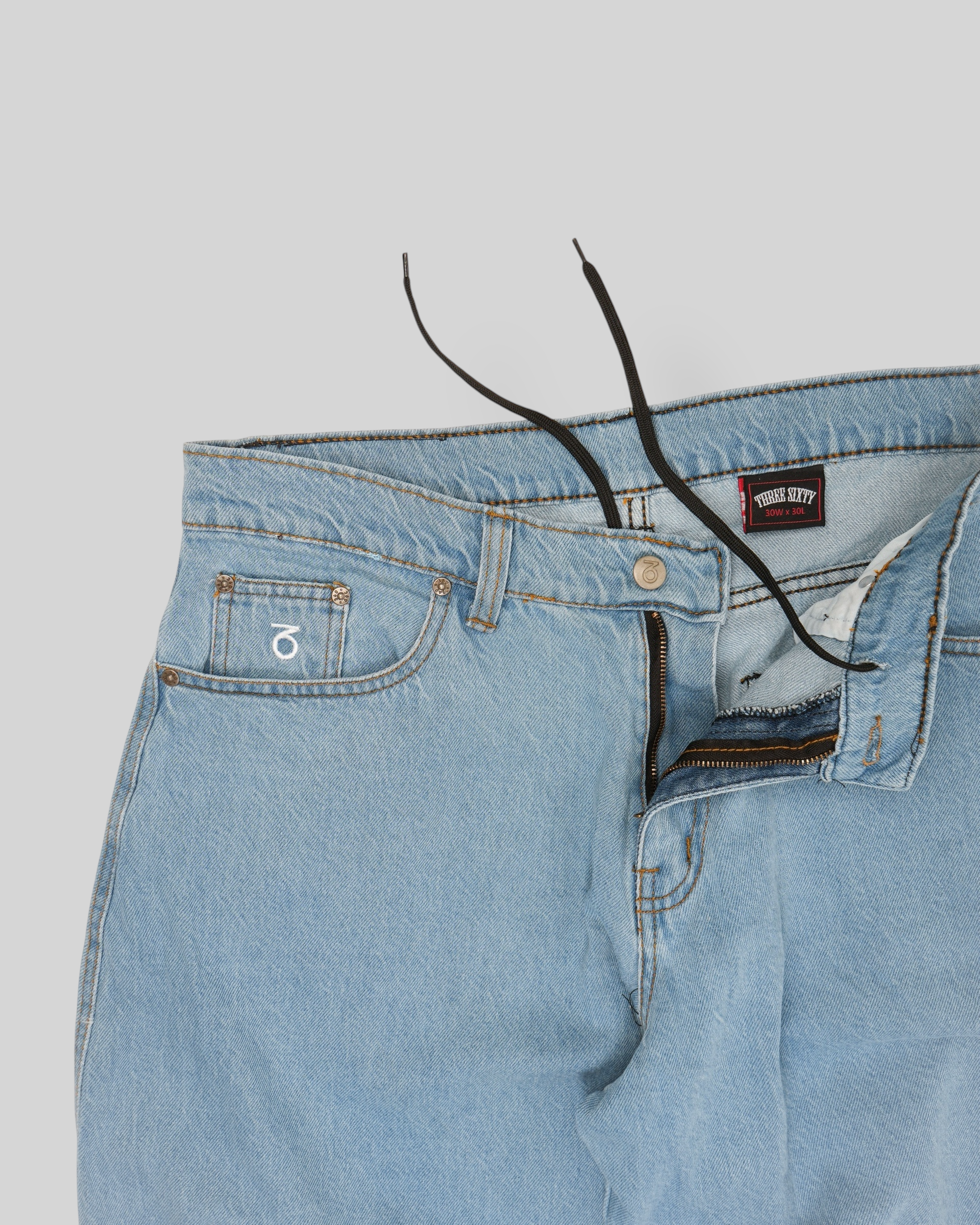 Balloon Fit 5 Pocket Denim Jeans (Lightwash)