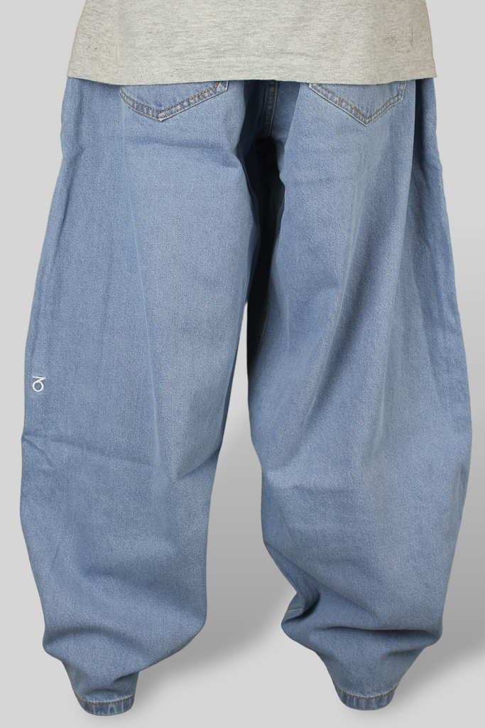 Balloon Fit 5 Pocket Denim Jeans (Lightwash)