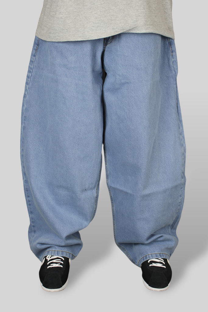 Balloon Fit 5 Pocket Denim Jeans (Lightwash)